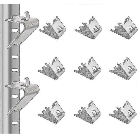 Clips de fixation pour étagères de congélateur, couleur argent - lot de 12, en inox, pour réfrigérateur commercial. Supports d'étagères de congélateur de 1,5 mm d'épaisseur (1/5)