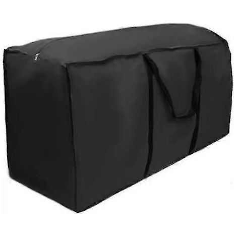 Sac de rangement imperméable pour coussins d'extérieur, en tissu Oxford 420D avec fermeture éclair et poignées, pour mobilier de jardin, noir, 173 x 76 x 51 cm. (1/5)