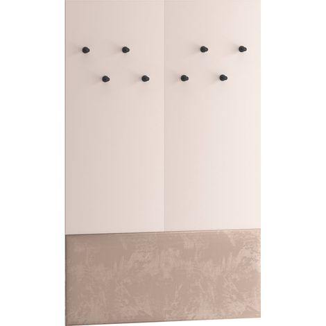 Porte-manteau mural 8 patères Alos Cachemire et Bois (1/5)