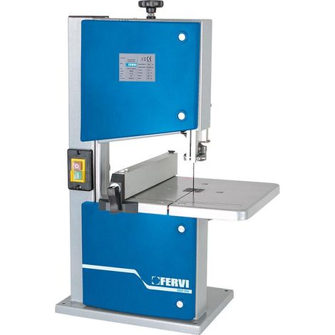 Fervi – Scie à ruban pour bois 230 V – Capacité de coupe 200x80 mm – Vitesse 15 m/s – Table pivotante pour usinage précis