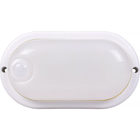 Lampada Plafoniera Rettangolare a  LED con Sensore di Movimento 9W, Luce Fredda 6500K, 820 Lumen, IP56