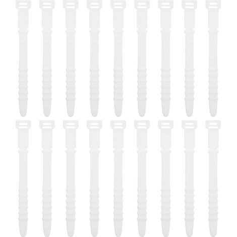 Healeved Lot de 20 attaches câbles en silicone pour une organisation optimale des réutilisables et