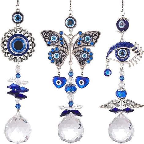 Moon and Sun Catchers - K9 Crystal Sun Catchers - Set of 3 - Indoor and Outdoor Decor (1/4)