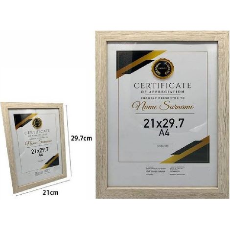 Cadre Photo Toile A4 21x29.7 Cm Motif Bois Clair 70779