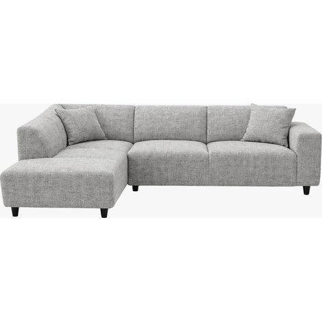 MUNICH Canapé d'angle en tissu gris - Angle gauche (1/5)
