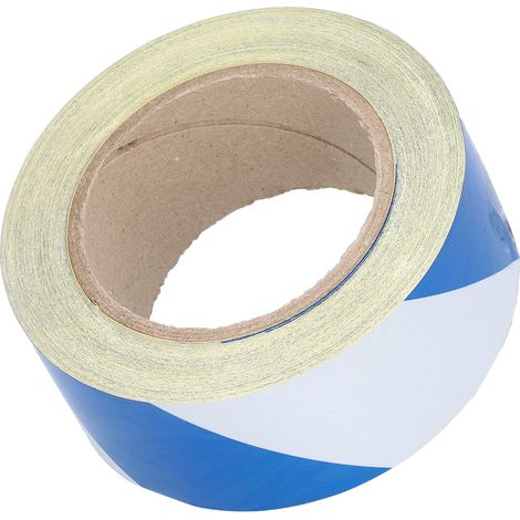 Ej.Life Blau-weiß gestreiftes Klebeband, selbstklebendes Warnband, 5 x 30 m, reflektierend für Autobahnen, Molltore (1/5)