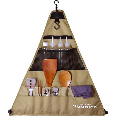 Sac de rangement camping extérieur, conteneur polyvalent à multiples poches, organiseur de rangement