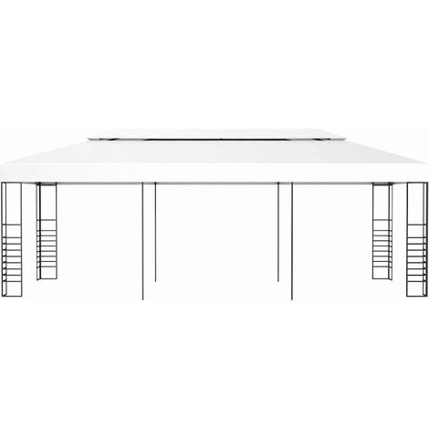 vidaXL Marquesina cenador de jardín blanca 6x3 m (1/2)
