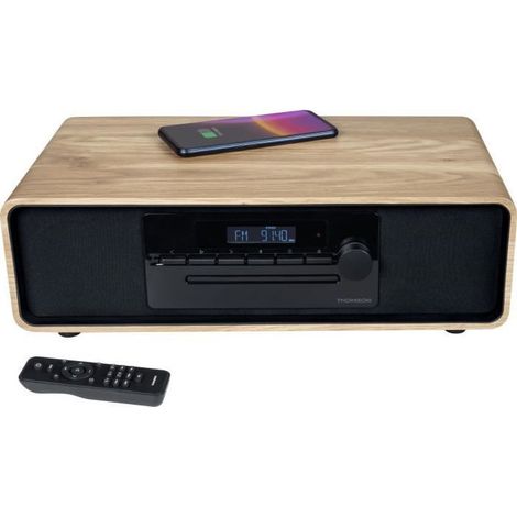 Microsistema Bluetooth - THOMSON - Nero - Radio FM/CD/MP3/USB/Induzione, 60W, Equalizzatore, Telecomando, Alimentatore. 230 V (1/5)