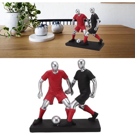 Estatua de futbolista – Escultura deportiva – Figura decorativa de resina – Colección de deportes de fútbol – Figura deportiva, Colección de decoración deportiva [Categoría] (1/5)
