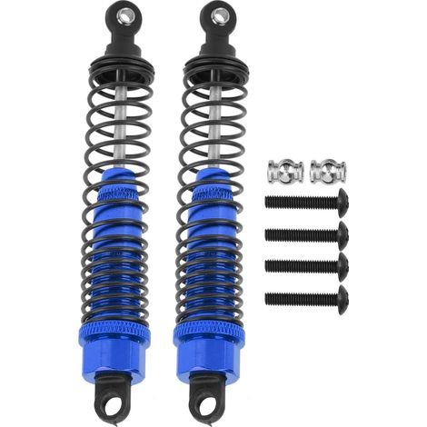 2 Amortisseurs Métal 108mm pour TRAXXAS SLASH 2WD RC Pièces de Rechange Bleu (1/5)