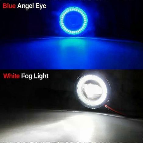 Feux antibrouillard avant à LED 30 W compatibles avec Scion TC 2011-2016 (blanc et bleu), lentille en verre, feux de jour (Angel Eye), 1 paire. (1/5)