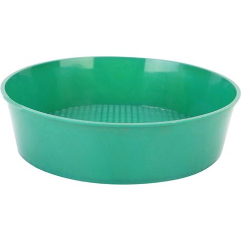 Tamis de Jardin Manuel en Plastique Vert, Outil de Tamisage Sol, Léger et Portable, Résistant aux Intempéries, pour Compost et Pierres en Jardinage Maison (1/5)
