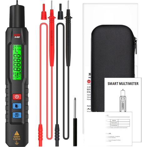 Multimetro digitale professionale per la misurazione di tensione, resistenza, frequenza e temperatura. Tester di continuità, rilevatore di temperatura. (1/5)