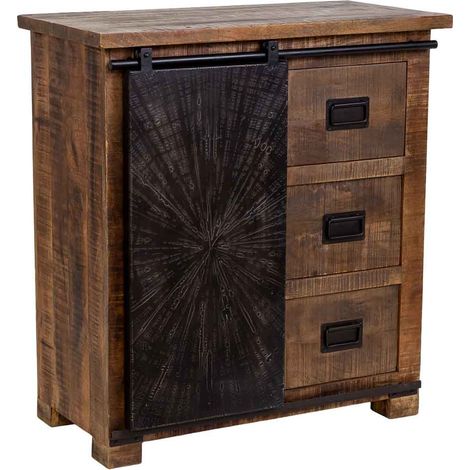Recibidor de madera marrón 85x42x90h cm