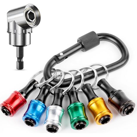 Gadgets: Pin holder,  hexagonal pin holder keychain,  screwdriver pin holder,  1/4 inch pin holder with 105° right angle drill attachment for him (1/5)