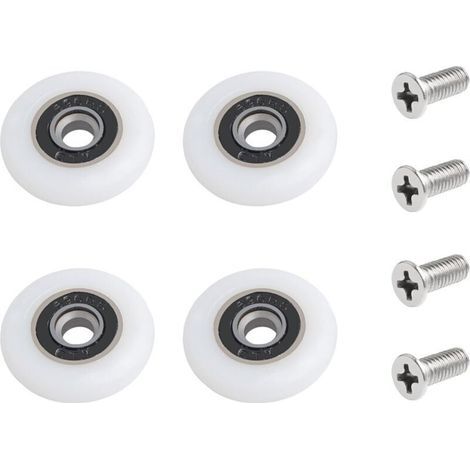 Duschwandrolle, 4 Stück, Ersatzrolle für Schiebetür (25 mm) (1/5)
