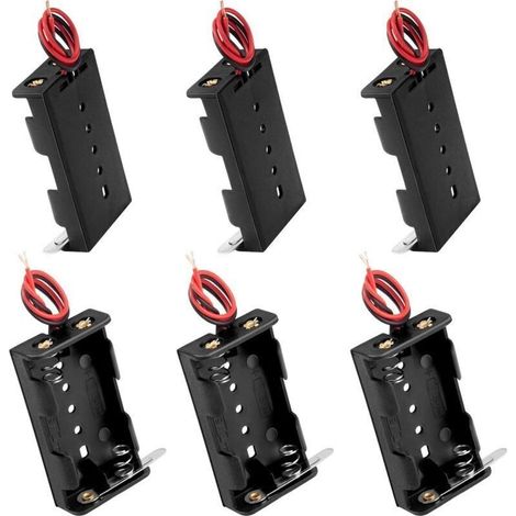 6 Pièces Support de Batterie AA Supports de Piles en Plastique 1,5V avec Fils et Interrupteur (1/5)
