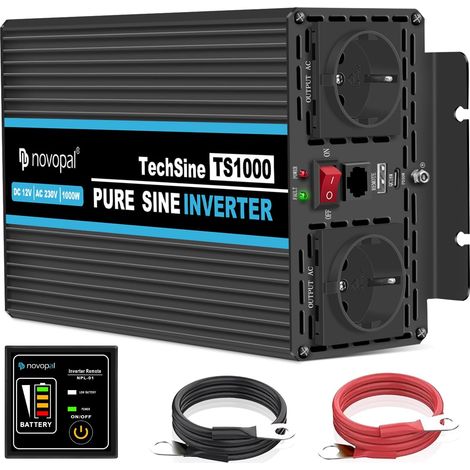 1000W Convertisseur Pur Sinus DC 12V AC 220V Onduleur