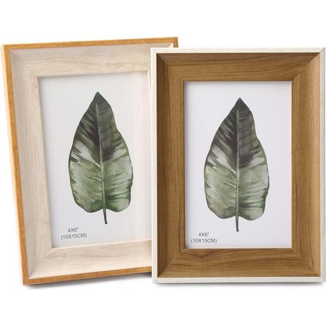 Lot de 2 cadres photo de 15 x 10 cm, support mural pour la famille, les cadeaux de mariage, 10 x 15 cm (1/5)