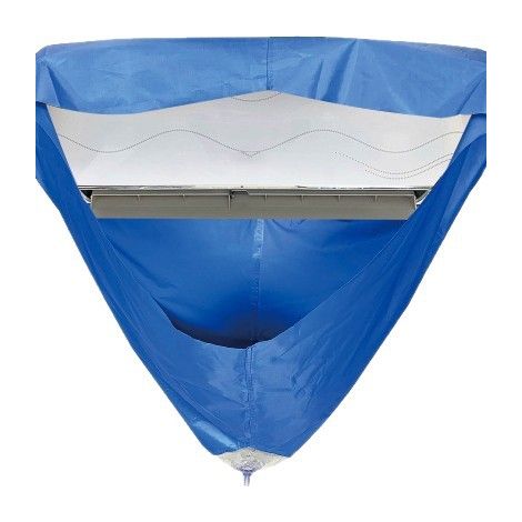Sac de lavage pour climatiseur d'air, couvercle mural pour climatiseur avec bec de vidange et tuyau étanche anti-poussière (1/5)
