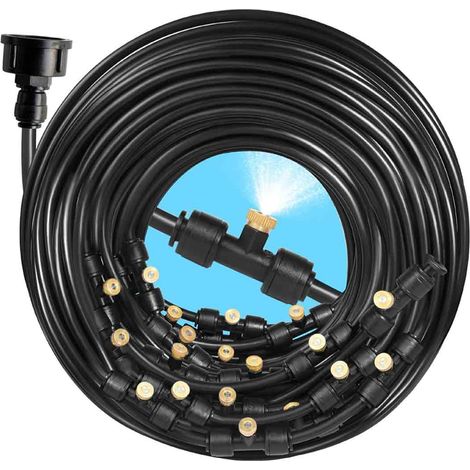 10m Outdoor-Sprühsystem mit Wasserfilter - Niederdruck-Sprühsystem - Kühlung für Garten, Terrasse usw. (1/5)
