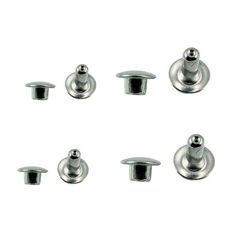RIVETTO MASCHIO FEMMINA PRONTY - ACCIAIO NICHELATO 036 CF=PZ 15- 12 confezioni