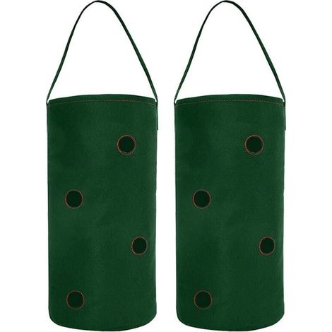 Lot de 2 sacs de culture à suspendre pour fraises de jardin, 22 x 38 cm (1/5)