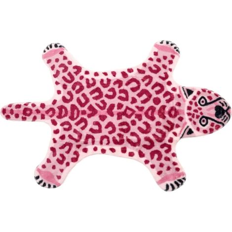 Tapis de porte Healeved antidérapant à rayures roses en polyester , original pour animaux compagnie