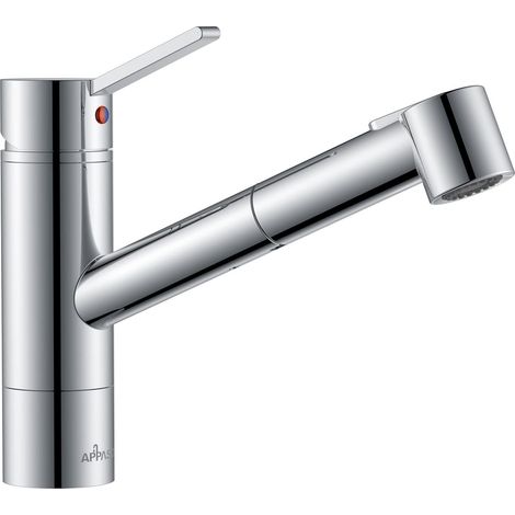 kitchen faucet, robinet de cuisine avec douchette extractible, mitigeur monocommande pour haute pression, mitigeur d'évier chromé, 308CP