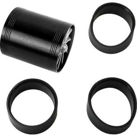 Turbocompresor para coche con turbinas de ventilador de admisión doble, sobrealimentador, ahorrador de combustible (negro). (1/4)