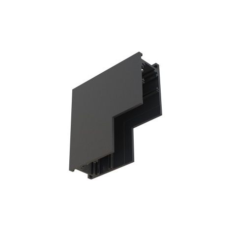 Nowodvorski LVM TRACK Black Surface-Mounted Vertical Corner Connector for 1-Circuit Magnetic Track Lighting, Ceiling-to-Wall Adapter, Aluminium Track Accessory