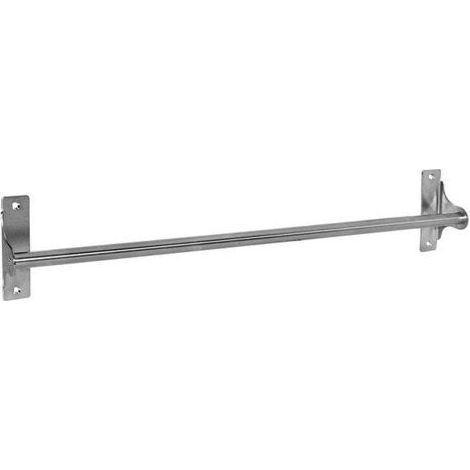 Porte-serviettes fixe 1 barre en inox brossé – Largeur 45 cm – Charge max 10 kg – Pose à visser pour salle de bain moderne