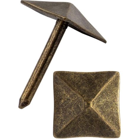 40 clous décoratifs en laiton bronze vieilli de 12 mm x 12 mm (1/5)