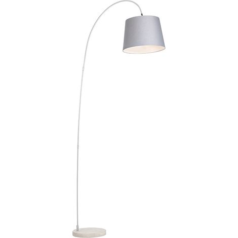 QAZQA Lampada ad arco moderna con paralume grigio - Bend