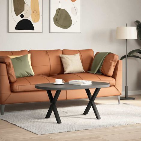 Maison Exclusive - Couchtischbeine X-Form 2 Stk. Schwarz 50x(42-4