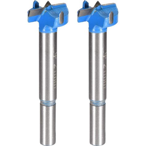 Holz für Oberfräse, Reibahlenbohrer, 21 mm Durchmesser. Rundschaftfräser aus Stahl mit Hartmetalllegierungsspitze für Zimmerei, Blau, 2 Stück