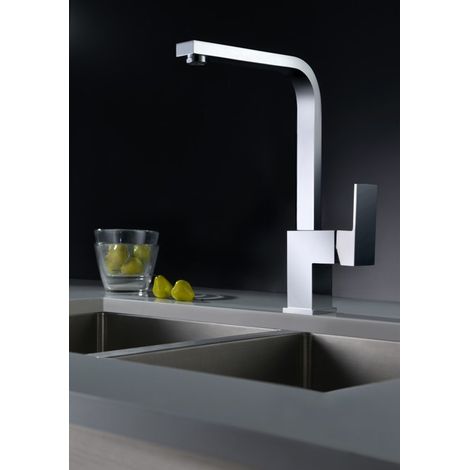 Robinet de cuisine monocommande  Modèle COX  Couleur Gris  Finition Chrome  [IMEX®] (1/5)