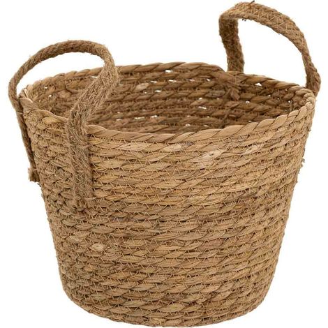 Cesto de fibra natural marron D23x19/26 (1/5)