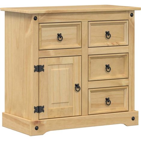 Credenza Corona 87x40x76 cm in Legno Massello di Pino vidaXL (1/5)