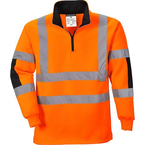 Sweatshirt Rugby Xenon couleur : Orange taille XS - PORTWEST