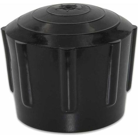 Lot de 4 Embouts de Protection de Sol en Caoutchouc synthétique antidérapants pour Meubles Ronds Diamètre 35 mm, 3,5 cm, Noir