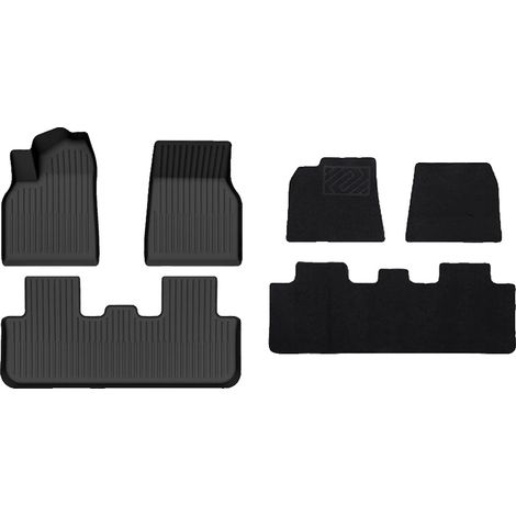 Autofußmatten, Allwetter-Schutz, Rutschfestes Design, 6PCS doppelschichtig (1/2)