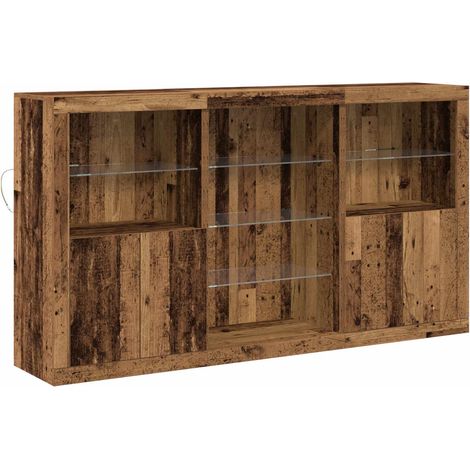 Maison Exclusive - Madia LED Legno vecchio 181,5 x 37 x 100 cm Legno multistrato
