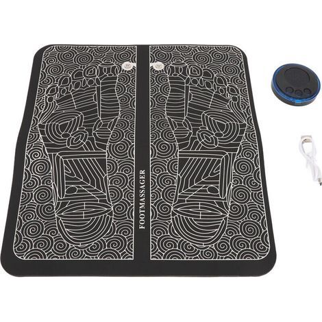 Tapis de Massage Pieds Électrique Stimulation Musculaire 8 Modes 19 Intensités Rechargeable USB (1/5)