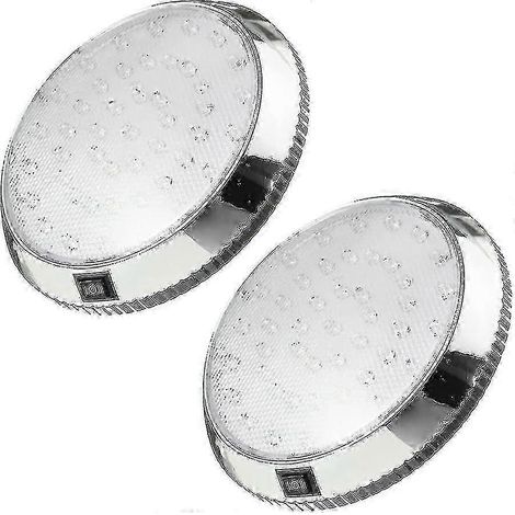 Éclairage intérieur pour camping-car, lot de 2 plafonniers LED 12 V, 46 LED, avec interrupteur marche/arrêt, spots encastrés p20241126479 (1/4)