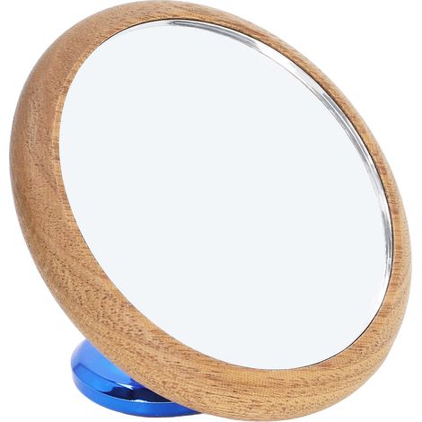 Blauer, reflektierender Spiegel aus Walnussholz, um 360° drehbar, zur Beobachtung des Kaffeeflusses und der visuellen Extraktion. (1/5)