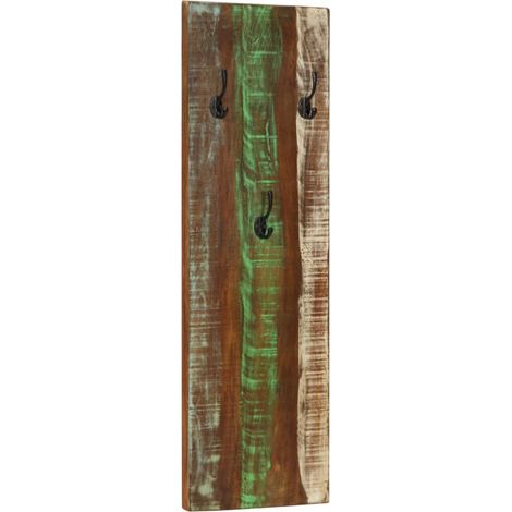 Maison Exclusive - Appendiabiti a Parete 2pz 36x3x110cm Legno Massello di Recupero