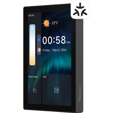 Panneau de commande Sonoff NSPanel Pro 120 (noir) compatible WiFi/Bluetooth/ZigBee (1/5)