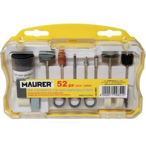 ACCESSORI SMERIGLIATRICE MINI  52PZ SM 234 MAURER VALIGETTA 99850 (1/2)